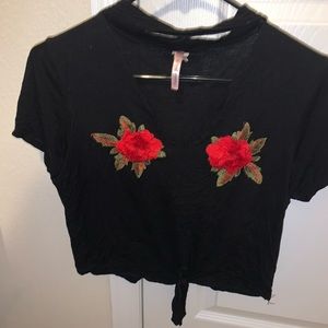 Forever Pink rose crop top